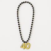 Regal 40th Birthday Celebration Bead Necklace